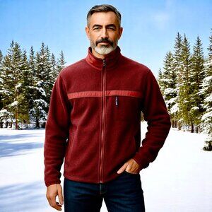Patagonia Synchilla Fleece Jacket RE-TOOL Full Zip Mens Medium rare